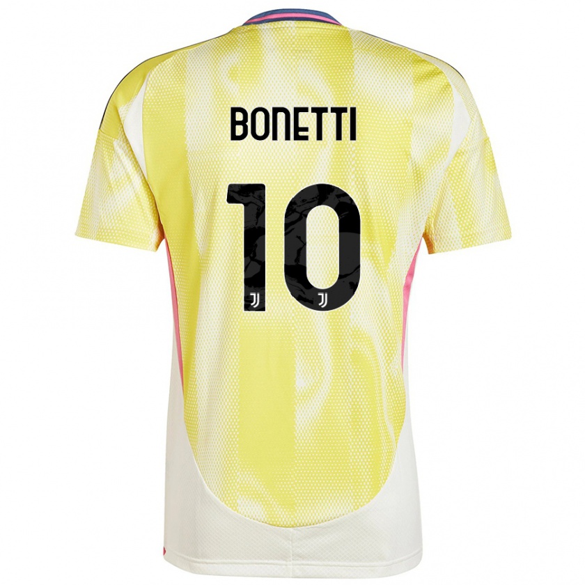 Kandiny Női Andrea Bonetti #10 Napsárga Idegenbeli Jersey 2024/25 Mez Póló Ing