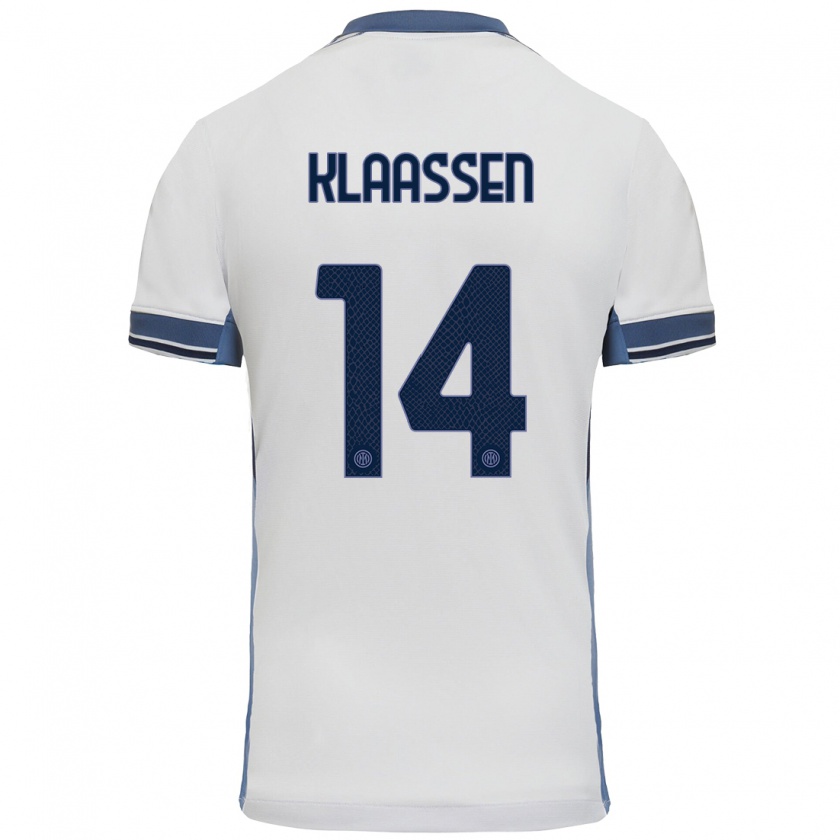 Kandiny Női Davy Klaassen #14 Fehér Szürke Idegenbeli Jersey 2024/25 Mez Póló Ing