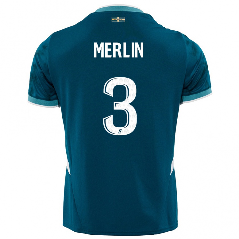 Kandiny Női Quentin Merlin #3 Türkizkék Idegenbeli Jersey 2024/25 Mez Póló Ing