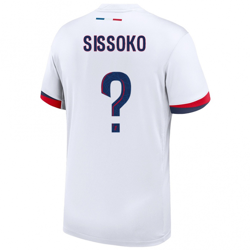 Kandiny Női Nassiama Sissoko #0 Fehér Kék Piros Idegenbeli Jersey 2024/25 Mez Póló Ing