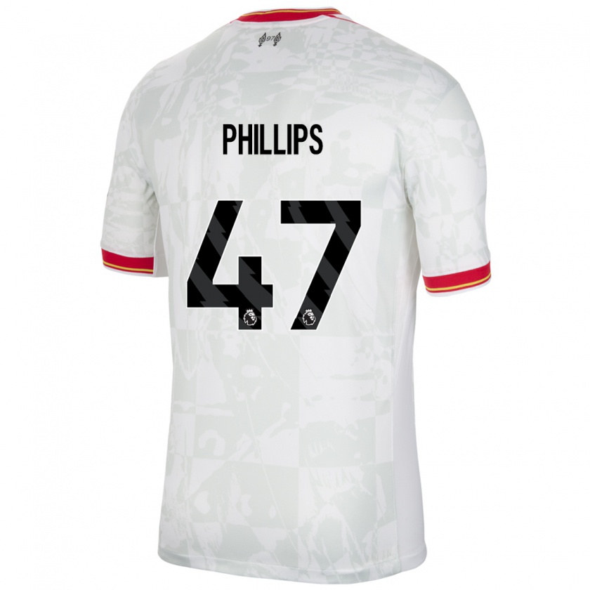 Kandiny Női Nathaniel Phillips #47 Fehér Piros Fekete Harmadik Számú Jersey 2024/25 Mez Póló Ing