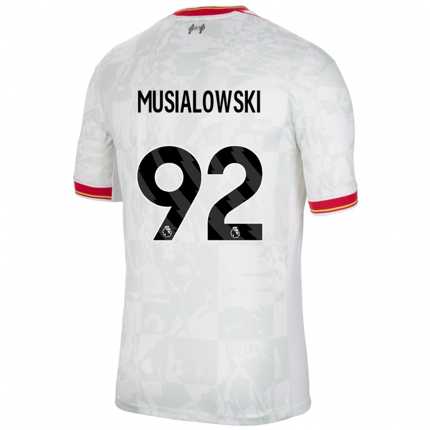 Kandiny Női Mateusz Musialowski #92 Fehér Piros Fekete Harmadik Számú Jersey 2024/25 Mez Póló Ing