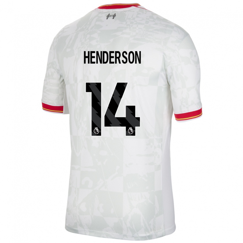 Kandiny Női Henderson #14 Fehér Piros Fekete Harmadik Számú Jersey 2024/25 Mez Póló Ing