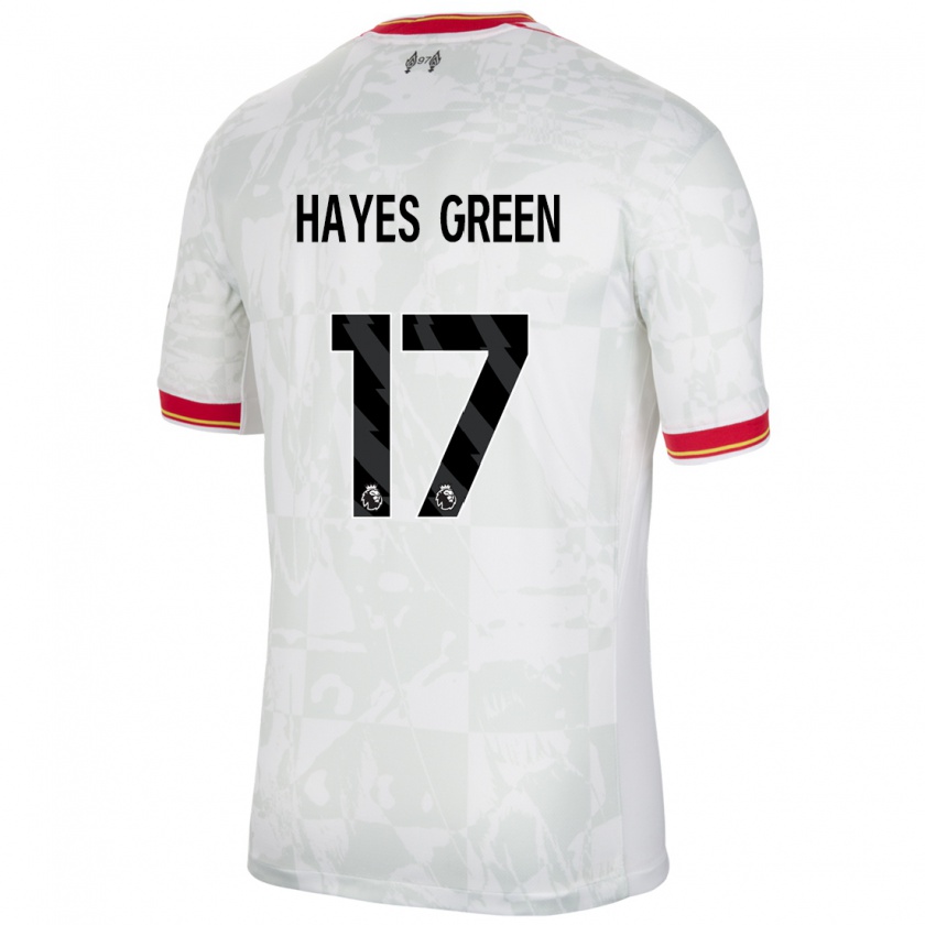 Kandiny Női Charlie Hayes-Green #17 Fehér Piros Fekete Harmadik Számú Jersey 2024/25 Mez Póló Ing