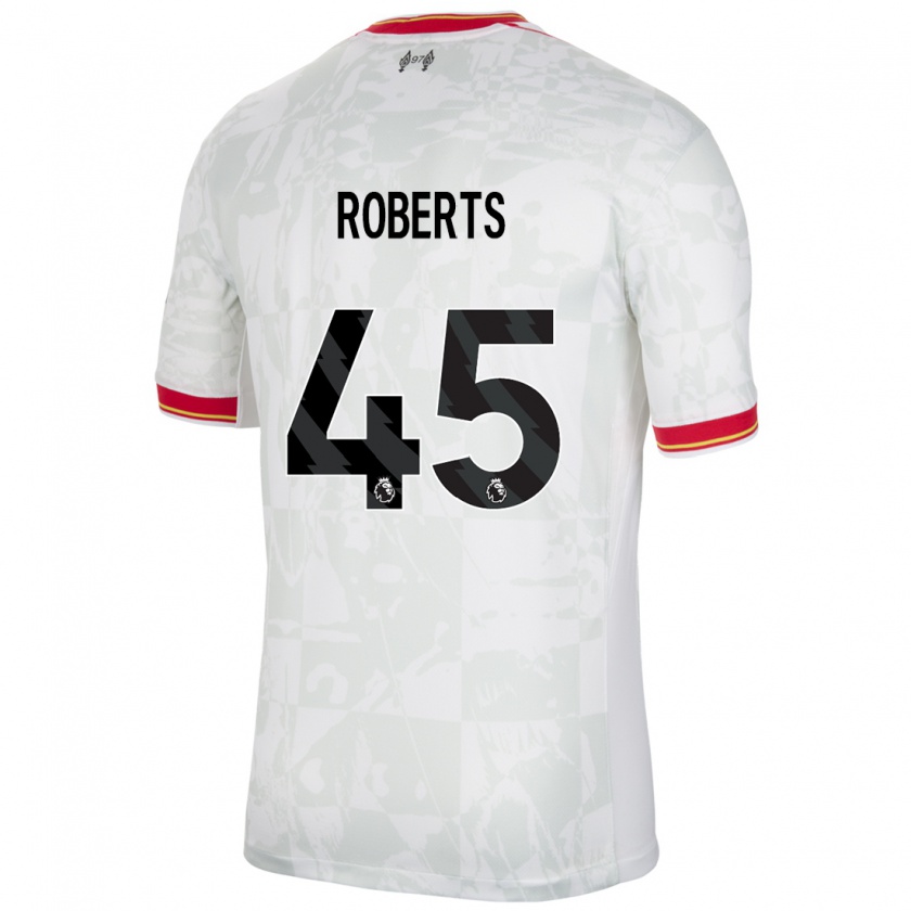 Kandiny Női Iwan Roberts #45 Fehér Piros Fekete Harmadik Számú Jersey 2024/25 Mez Póló Ing