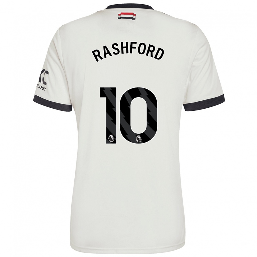 Kandiny Női Marcus Rashford #10 Törtfehér Harmadik Számú Jersey 2024/25 Mez Póló Ing