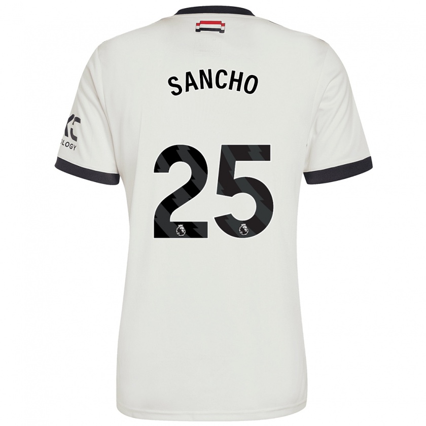 Kandiny Női Jadon Sancho #25 Törtfehér Harmadik Számú Jersey 2024/25 Mez Póló Ing