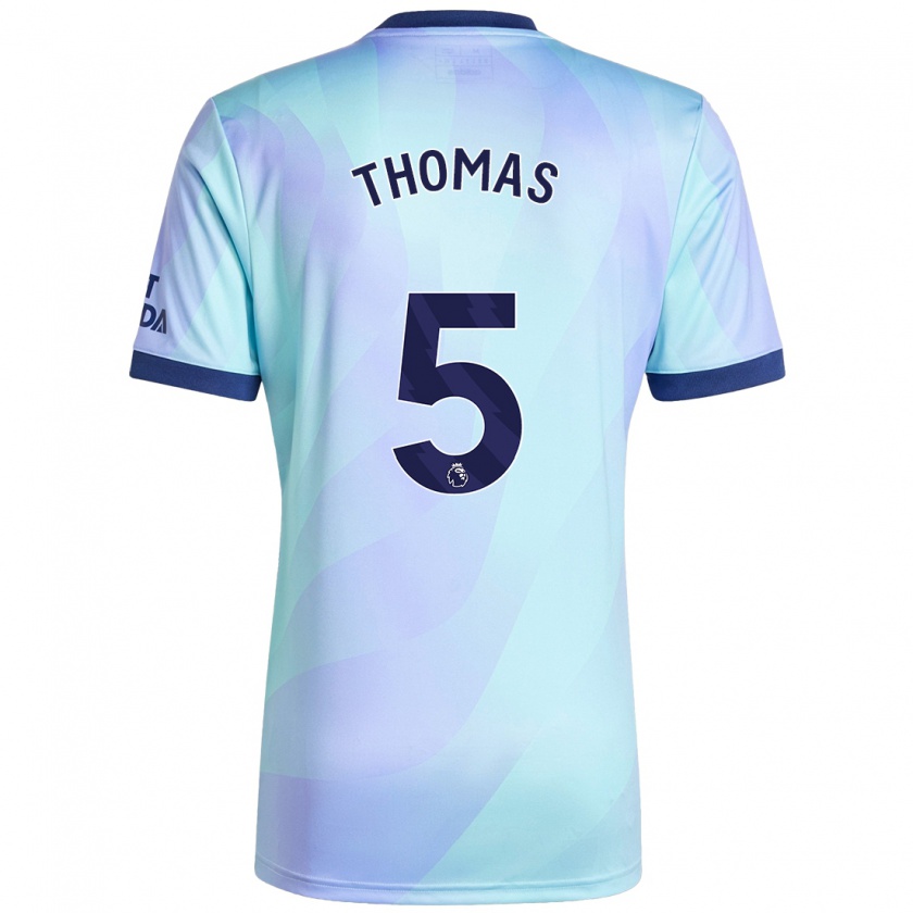 Kandiny Női Thomas Partey #5 Aqua Harmadik Számú Jersey 2024/25 Mez Póló Ing