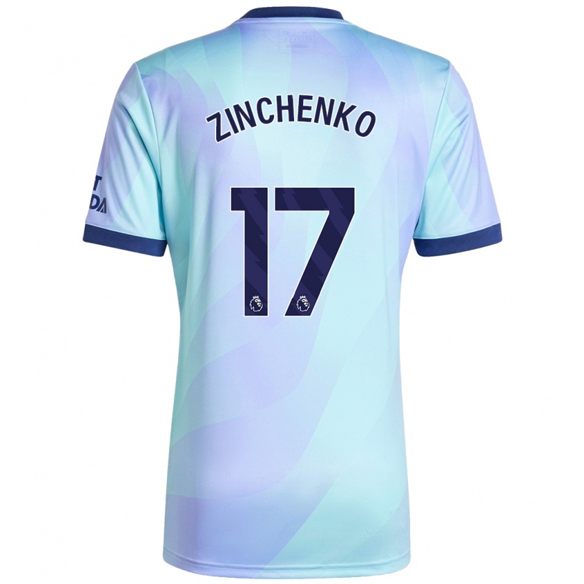 Kandiny Női Oleksandr Zinchenko #17 Aqua Harmadik Számú Jersey 2024/25 Mez Póló Ing