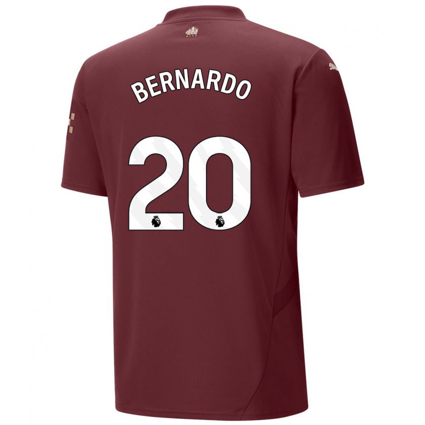 Kandiny Női Bernardo Silva #20 Gesztenyebarna Harmadik Számú Jersey 2024/25 Mez Póló Ing