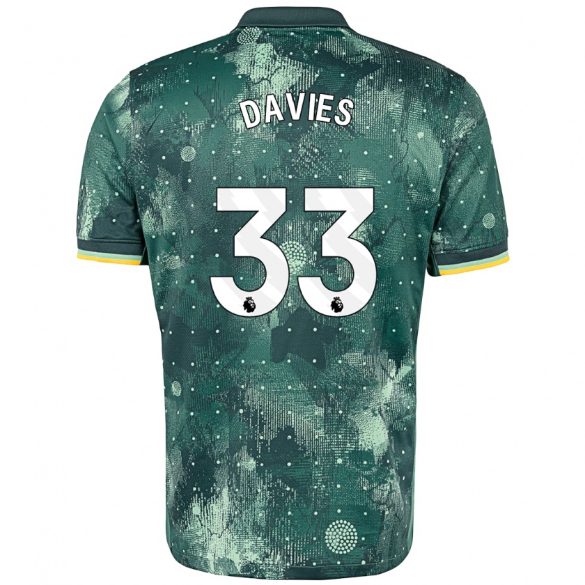 Kandiny Női Ben Davies #33 Menta Zöld Harmadik Számú Jersey 2024/25 Mez Póló Ing