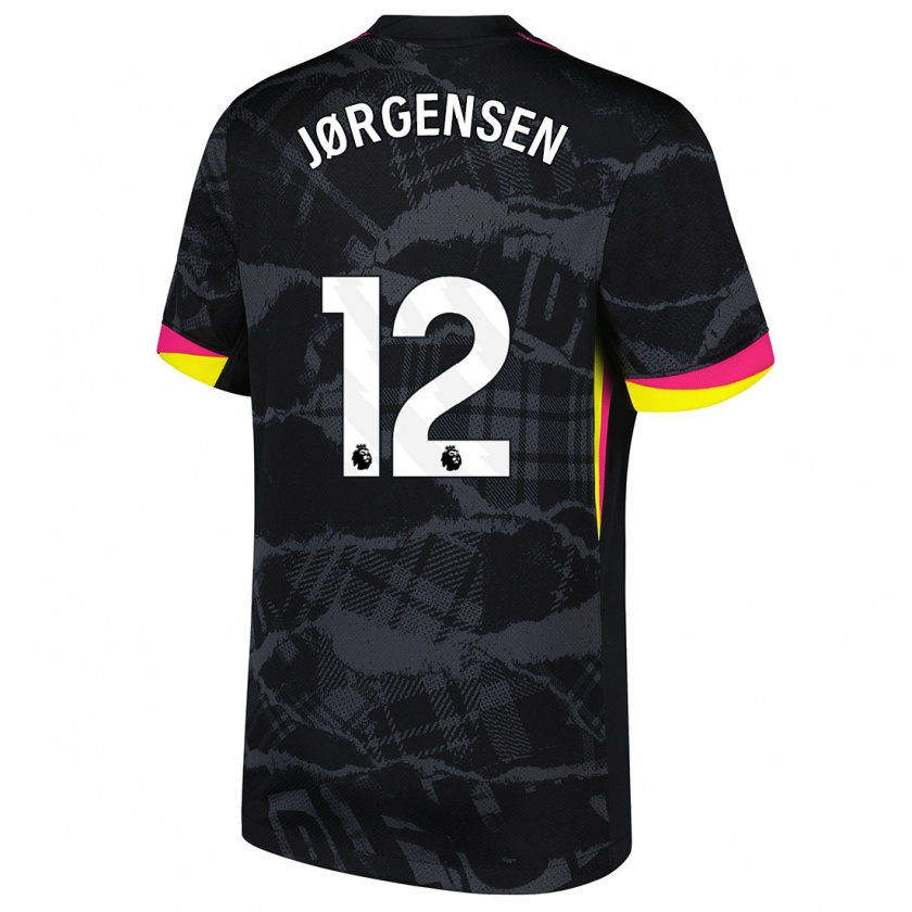 Kandiny Női Filip Jørgensen #12 Fekete Rózsaszín Harmadik Számú Jersey 2024/25 Mez Póló Ing