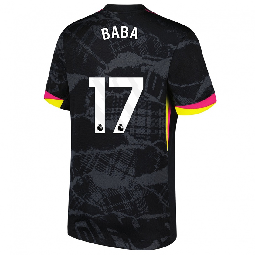 Kandiny Női Abdul-Rahman Baba #17 Fekete Rózsaszín Harmadik Számú Jersey 2024/25 Mez Póló Ing