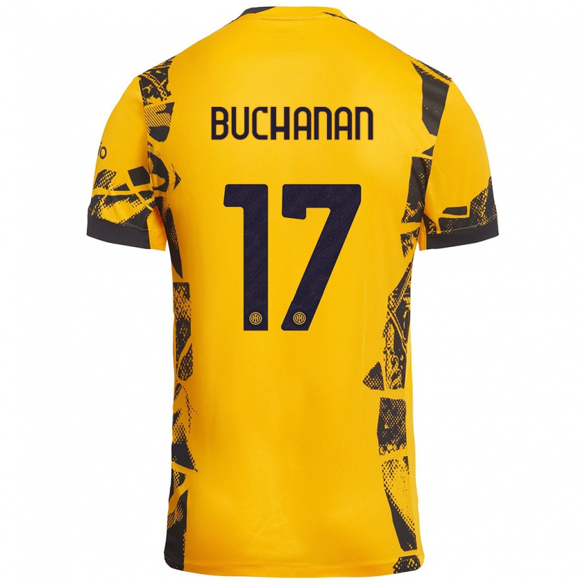 Kandiny Női Tajon Buchanan #17 Arany Fekete Harmadik Számú Jersey 2024/25 Mez Póló Ing