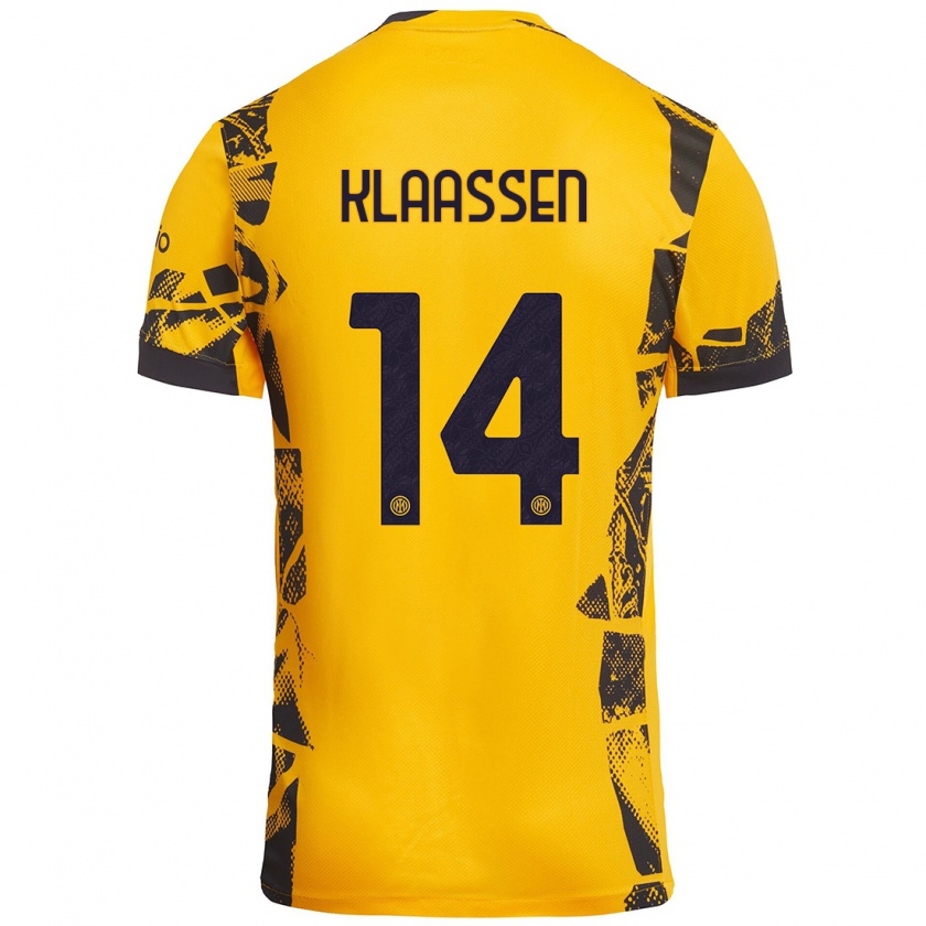 Kandiny Női Davy Klaassen #14 Arany Fekete Harmadik Számú Jersey 2024/25 Mez Póló Ing