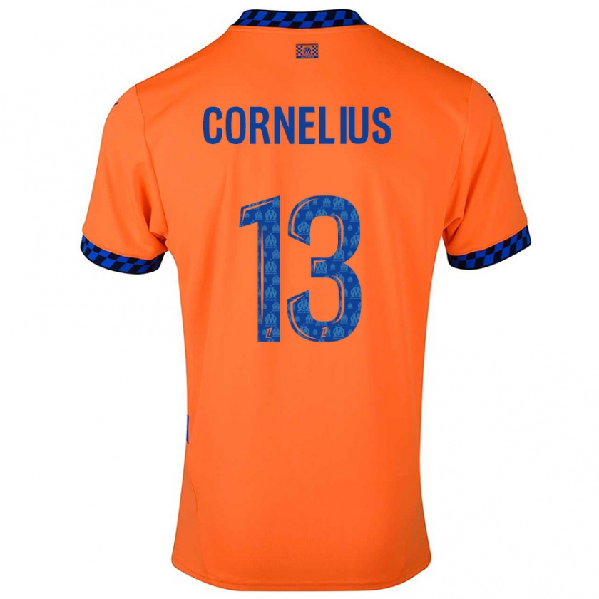 Kandiny Női Derek Cornelius #13 Narancssárga Sötétkék Harmadik Számú Jersey 2024/25 Mez Póló Ing