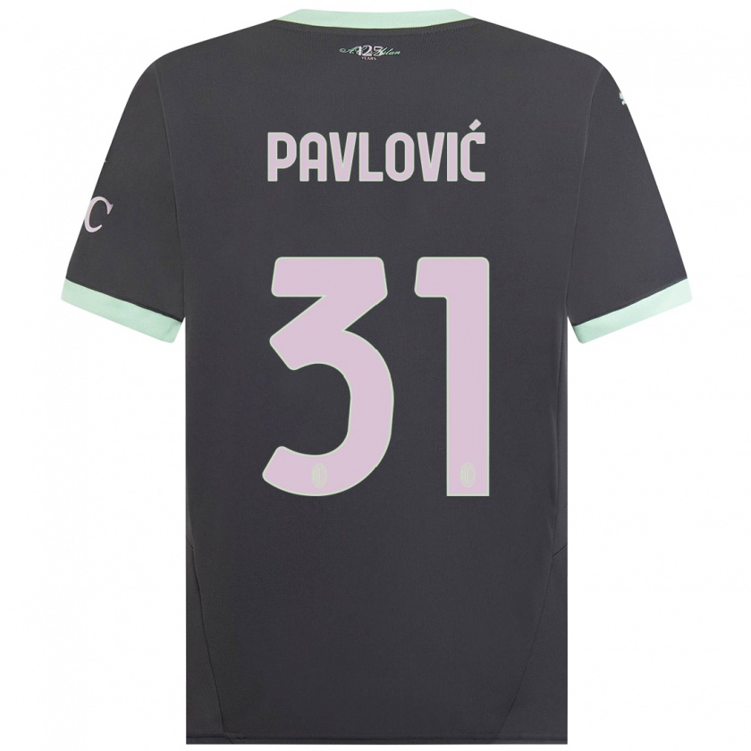 Kandiny Női Strahinja Pavlović #31 Szürke Harmadik Számú Jersey 2024/25 Mez Póló Ing