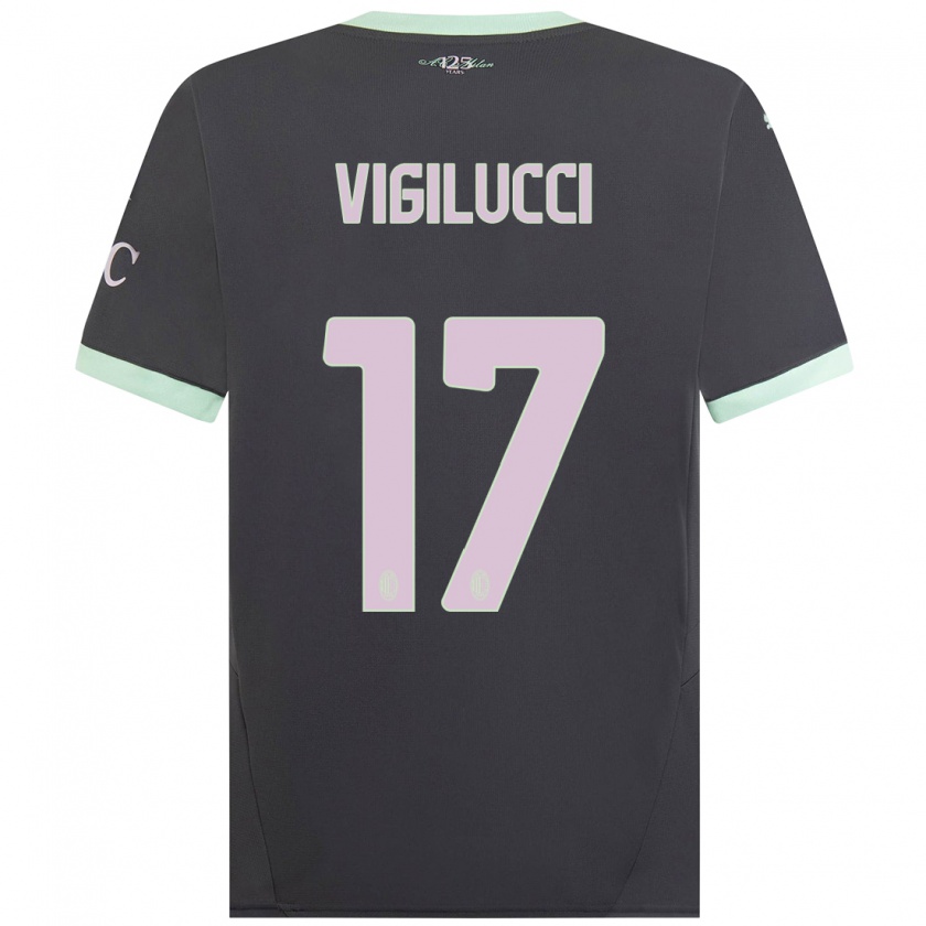 Kandiny Női Valery Vigilucci #17 Szürke Harmadik Számú Jersey 2024/25 Mez Póló Ing