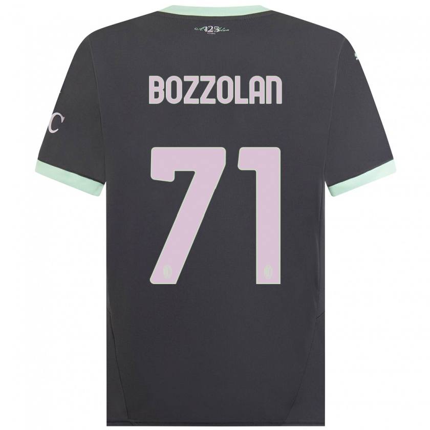 Kandiny Női Andrea Bozzolan #71 Szürke Harmadik Számú Jersey 2024/25 Mez Póló Ing