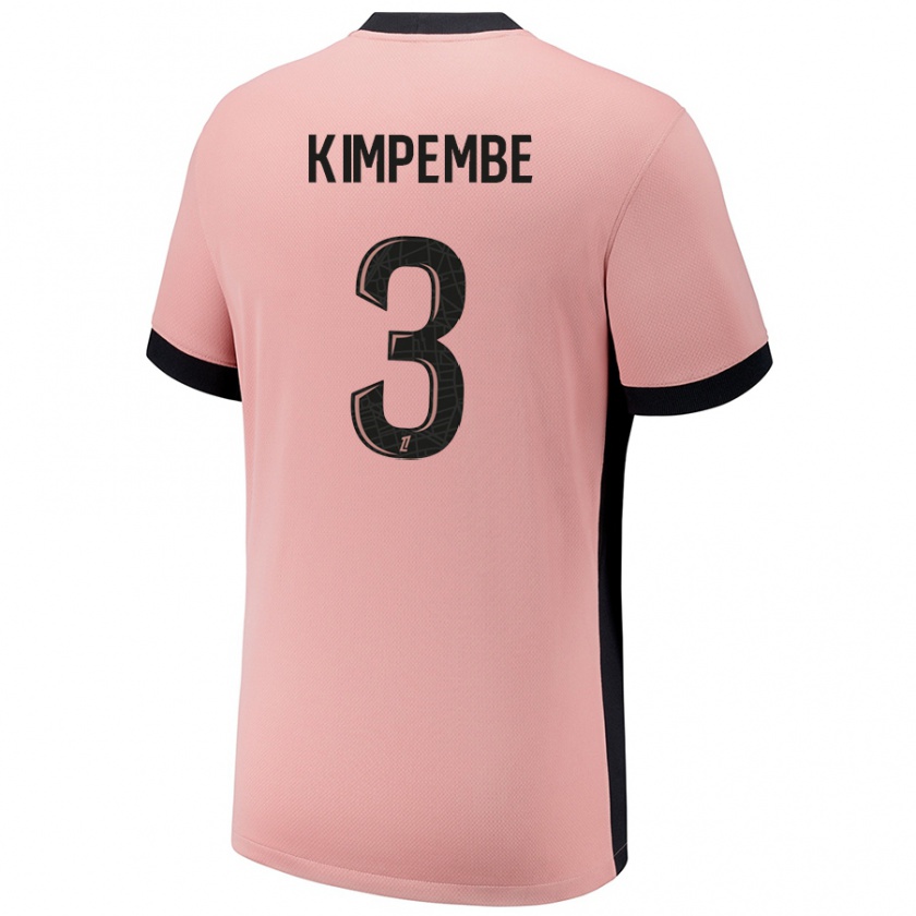 Kandiny Női Presnel Kimpembe #3 Rozsda Rózsaszín Harmadik Számú Jersey 2024/25 Mez Póló Ing