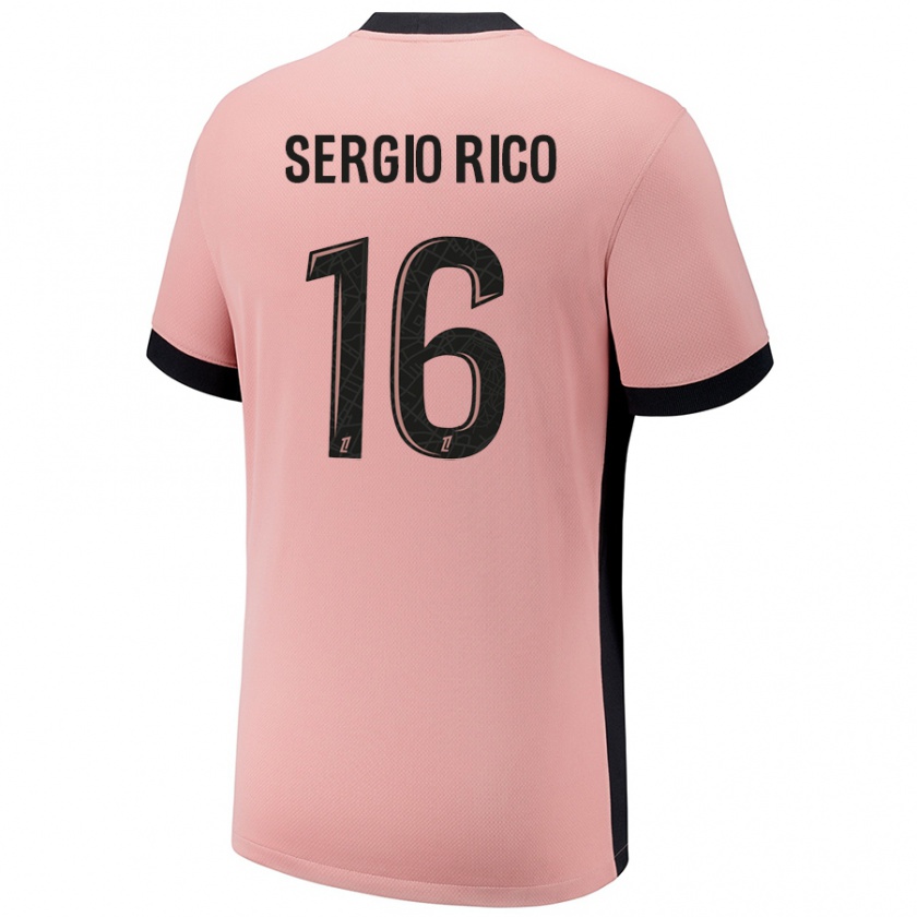 Kandiny Női Sergio Rico #16 Rozsda Rózsaszín Harmadik Számú Jersey 2024/25 Mez Póló Ing