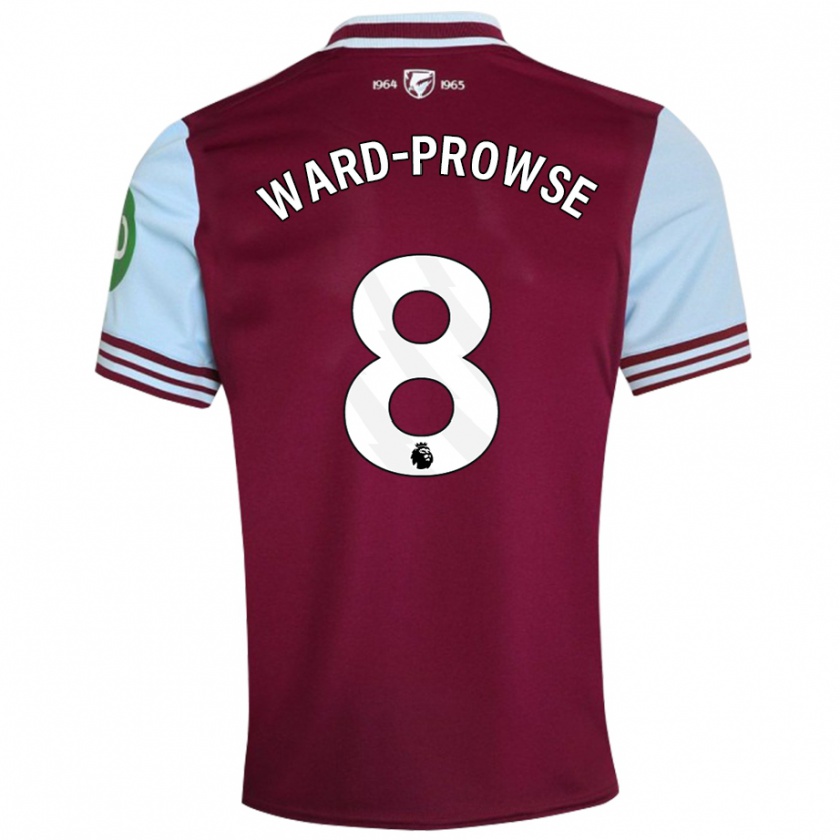 Kandiny Gyermek James Ward-Prowse #8 Sötétvörös Hazai Jersey 2024/25 Mez Póló Ing