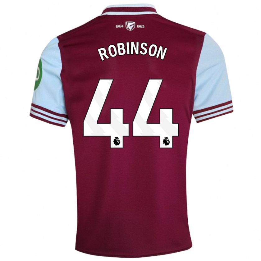 Kandiny Gyermek Junior Robinson #44 Sötétvörös Hazai Jersey 2024/25 Mez Póló Ing