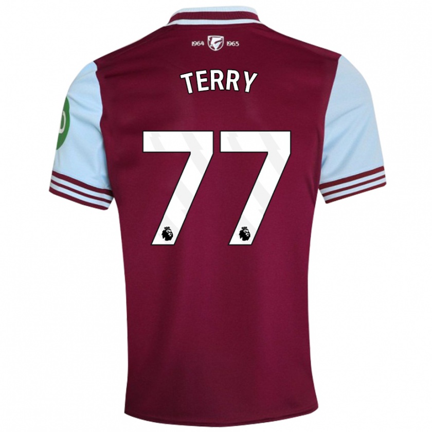 Kandiny Gyermek Mason Terry #77 Sötétvörös Hazai Jersey 2024/25 Mez Póló Ing