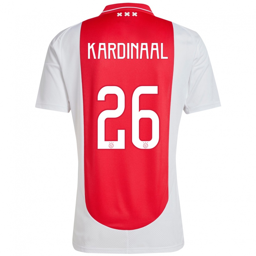 Kandiny Gyermek Isa Kardinaal #26 Piros Fehér Hazai Jersey 2024/25 Mez Póló Ing