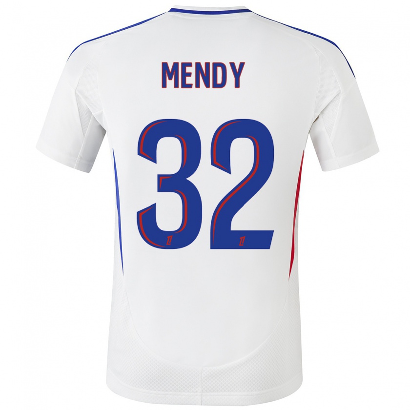 Kandiny Gyermek Maeline Mendy #32 Fehér Kék Hazai Jersey 2024/25 Mez Póló Ing