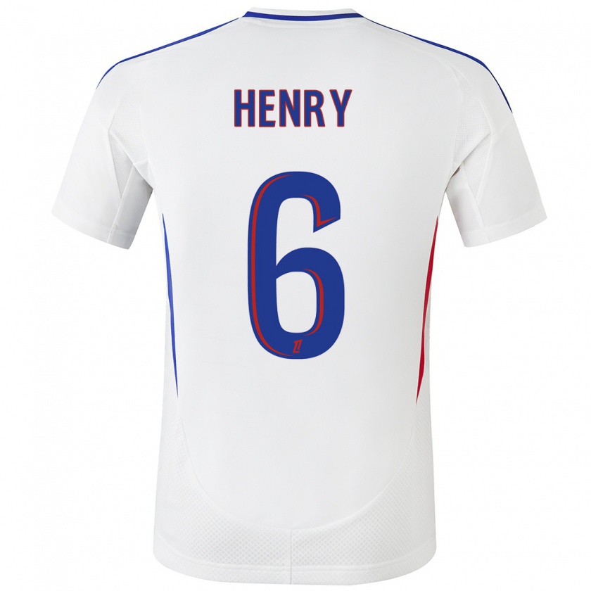 Kandiny Gyermek Amandine Henry #6 Fehér Kék Hazai Jersey 2024/25 Mez Póló Ing