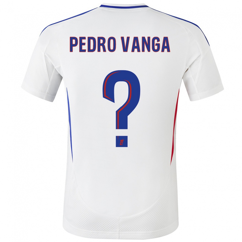 Kandiny Gyermek Emerson Pedro Vanga #0 Fehér Kék Hazai Jersey 2024/25 Mez Póló Ing