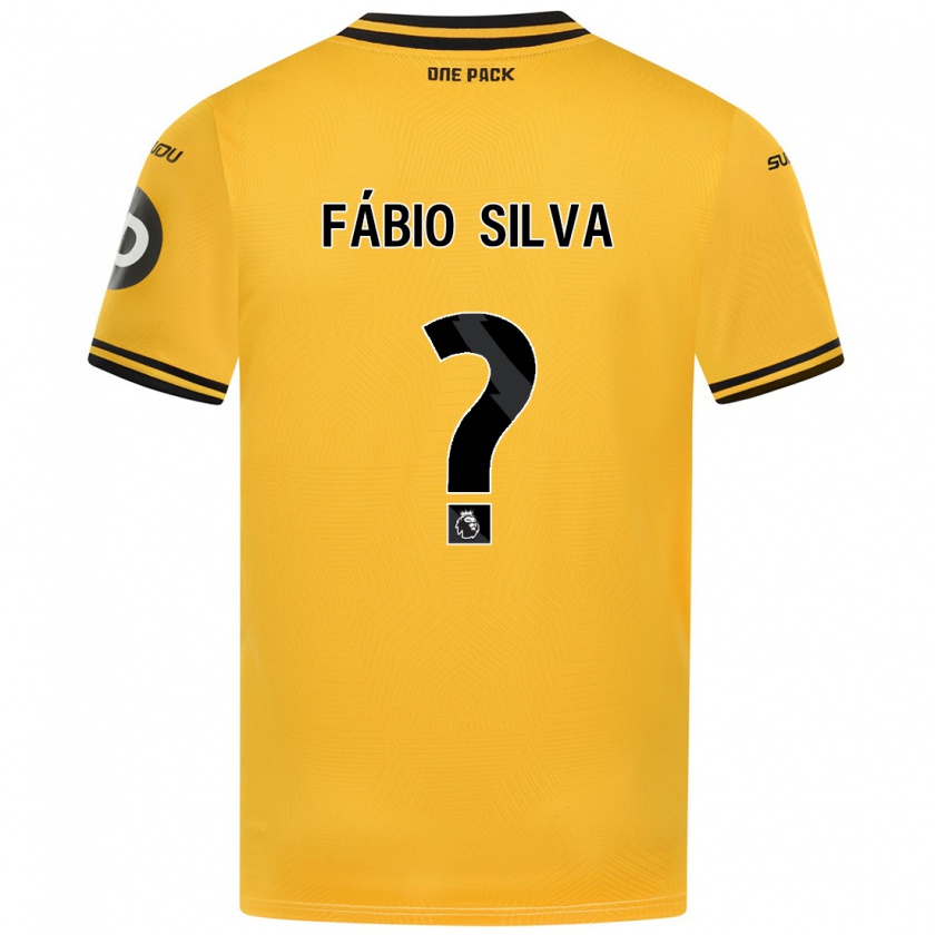 Kandiny Gyermek Fábio Silva #0 Sárga Hazai Jersey 2024/25 Mez Póló Ing