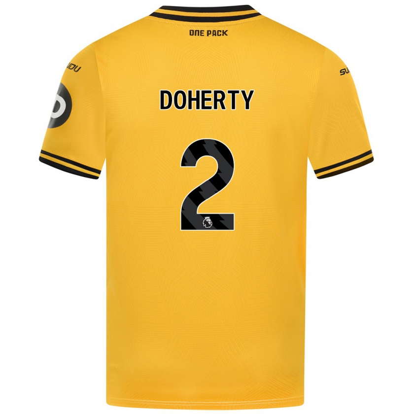 Kandiny Gyermek Matt Doherty #2 Sárga Hazai Jersey 2024/25 Mez Póló Ing