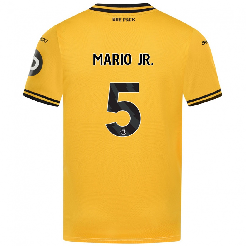 Kandiny Gyermek Mario Lemina #5 Sárga Hazai Jersey 2024/25 Mez Póló Ing