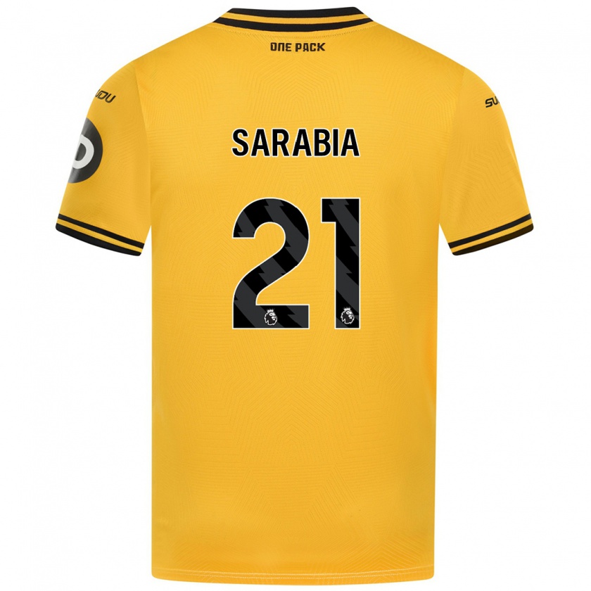 Kandiny Gyermek Pablo Sarabia #21 Sárga Hazai Jersey 2024/25 Mez Póló Ing