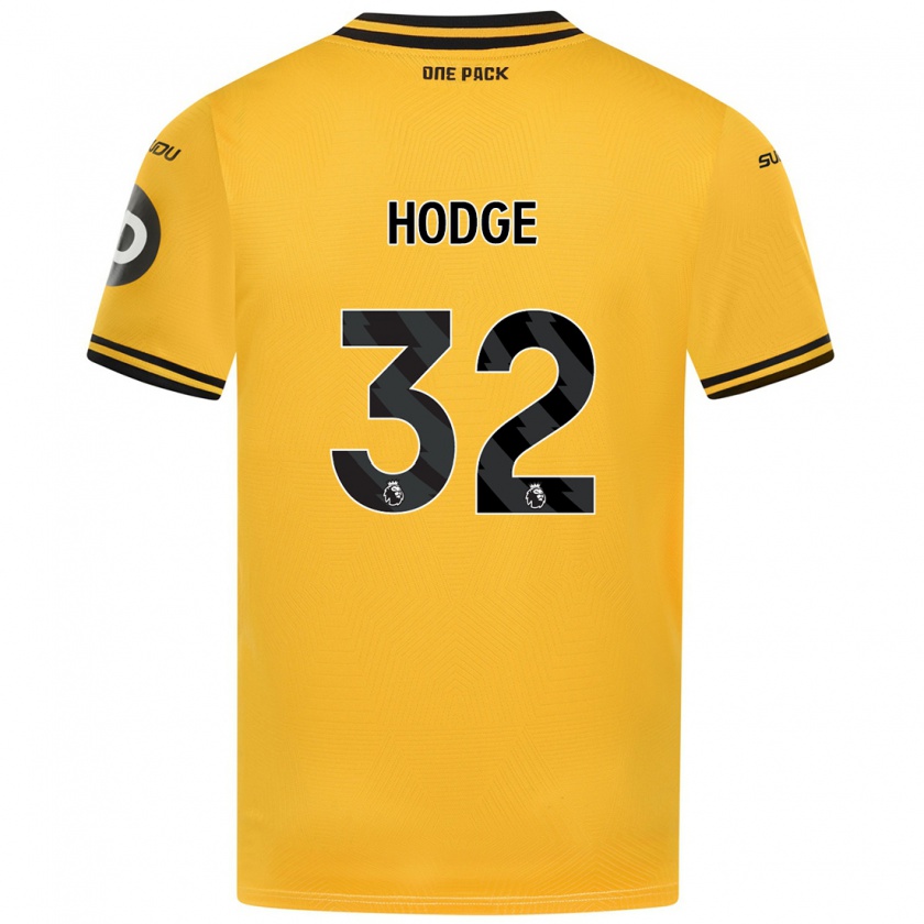 Kandiny Gyermek Joe Hodge #32 Sárga Hazai Jersey 2024/25 Mez Póló Ing