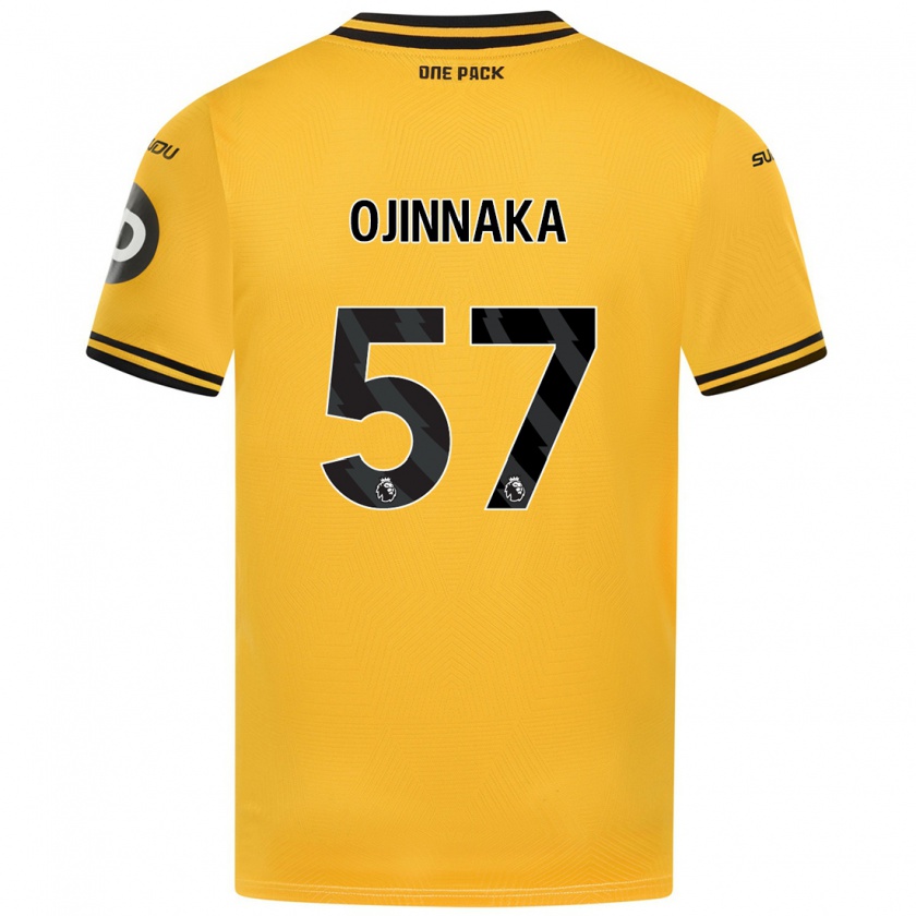 Kandiny Gyermek Temple Ojinnaka #57 Sárga Hazai Jersey 2024/25 Mez Póló Ing