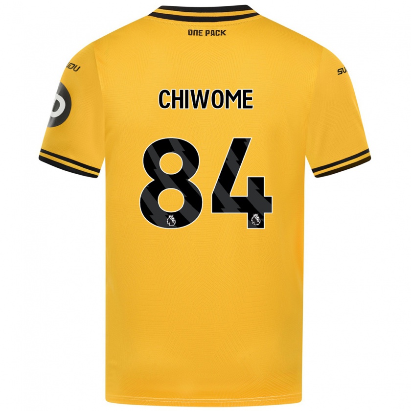 Kandiny Gyermek Leon Chiwome #84 Sárga Hazai Jersey 2024/25 Mez Póló Ing