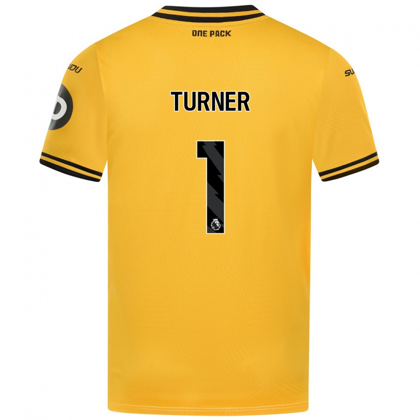 Kandiny Gyermek Shannon Turner #1 Sárga Hazai Jersey 2024/25 Mez Póló Ing