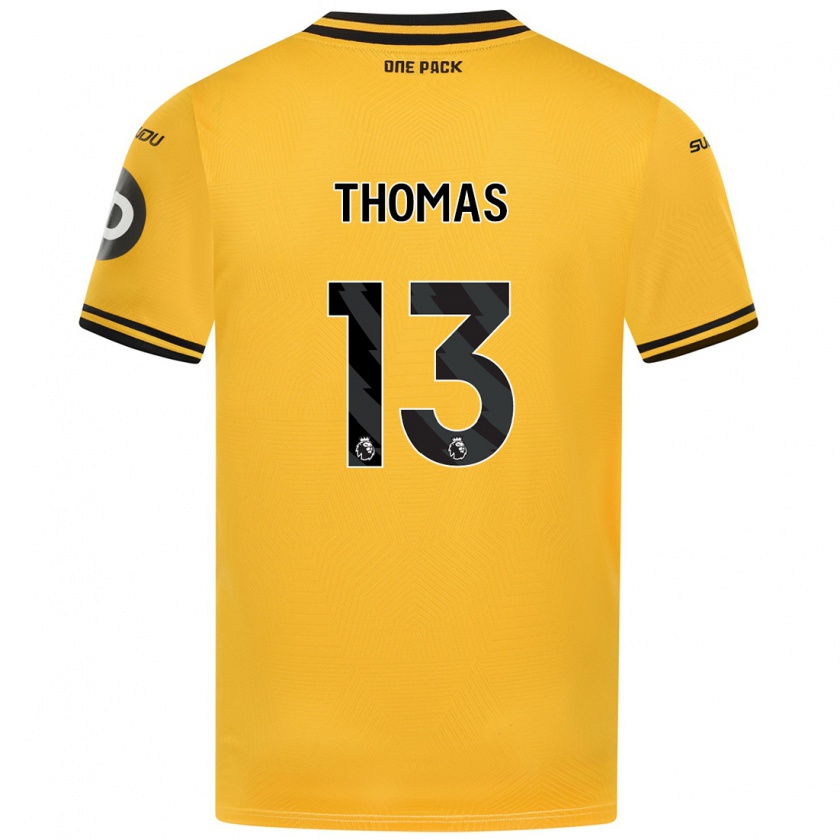 Kandiny Gyermek Bec Thomas #13 Sárga Hazai Jersey 2024/25 Mez Póló Ing