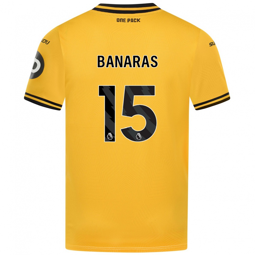 Kandiny Gyermek Layla Banaras #15 Sárga Hazai Jersey 2024/25 Mez Póló Ing