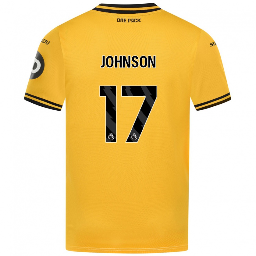 Kandiny Gyermek Katie Johnson #17 Sárga Hazai Jersey 2024/25 Mez Póló Ing