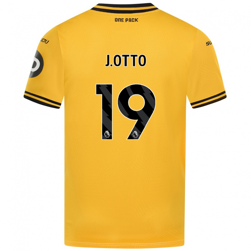 Kandiny Gyermek Jonny Otto #19 Sárga Hazai Jersey 2024/25 Mez Póló Ing