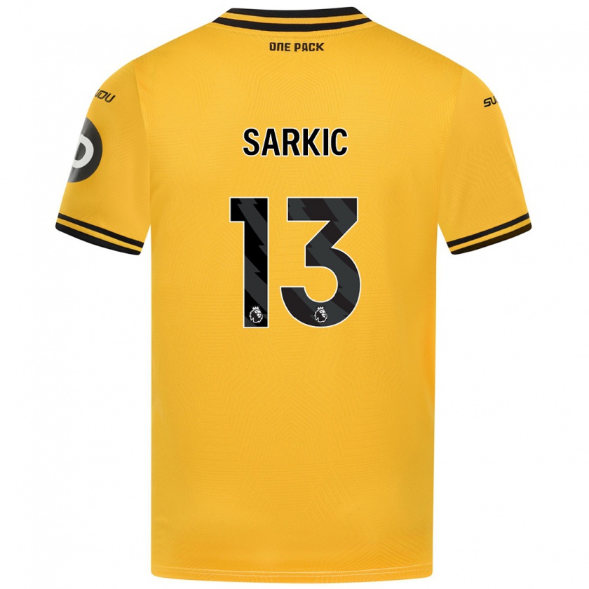 Kandiny Gyermek Matija Sarkic #13 Sárga Hazai Jersey 2024/25 Mez Póló Ing