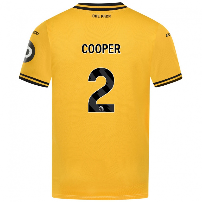 Kandiny Gyermek Laura Cooper #2 Sárga Hazai Jersey 2024/25 Mez Póló Ing