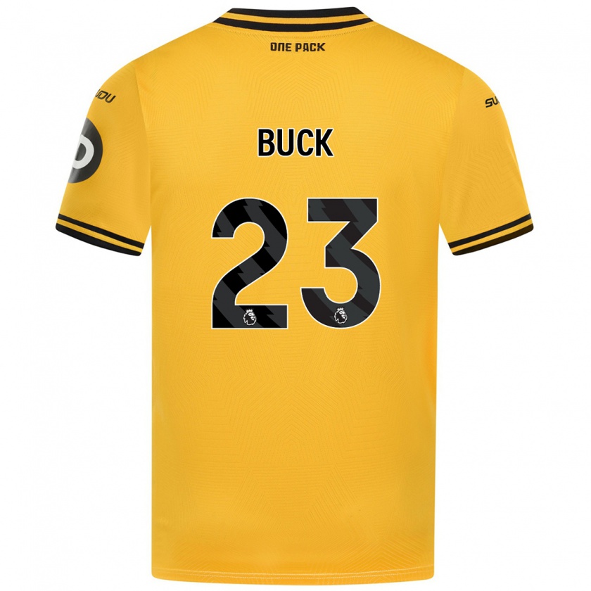 Kandiny Gyermek Alex Buck #23 Sárga Hazai Jersey 2024/25 Mez Póló Ing