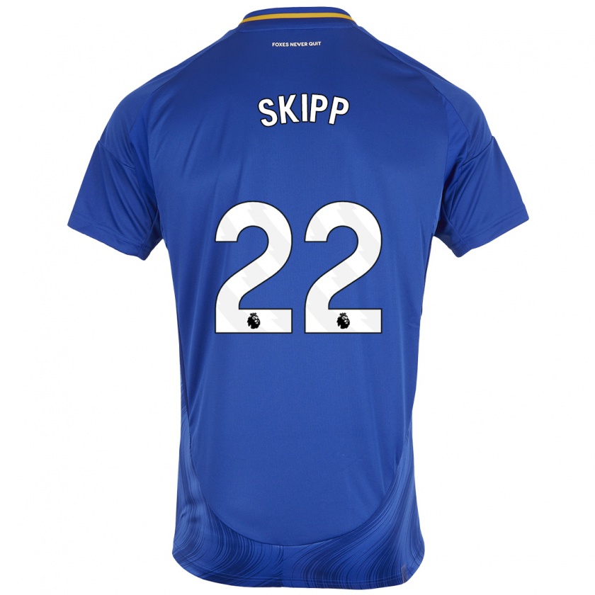 Kandiny Gyermek Oliver Skipp #22 Kék Fehér Hazai Jersey 2024/25 Mez Póló Ing