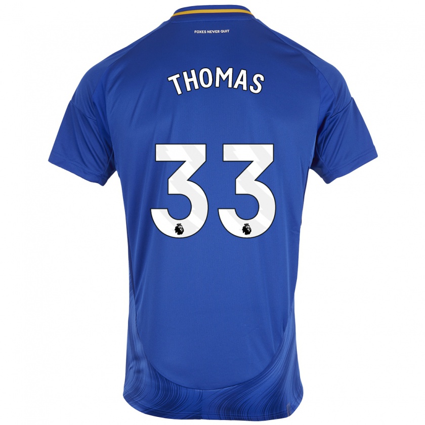 Kandiny Gyermek Luke Thomas #33 Kék Fehér Hazai Jersey 2024/25 Mez Póló Ing