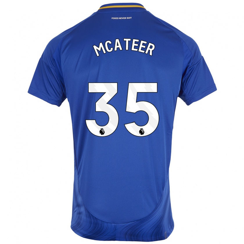 Kandiny Gyermek Kasey Mcateer #35 Kék Fehér Hazai Jersey 2024/25 Mez Póló Ing